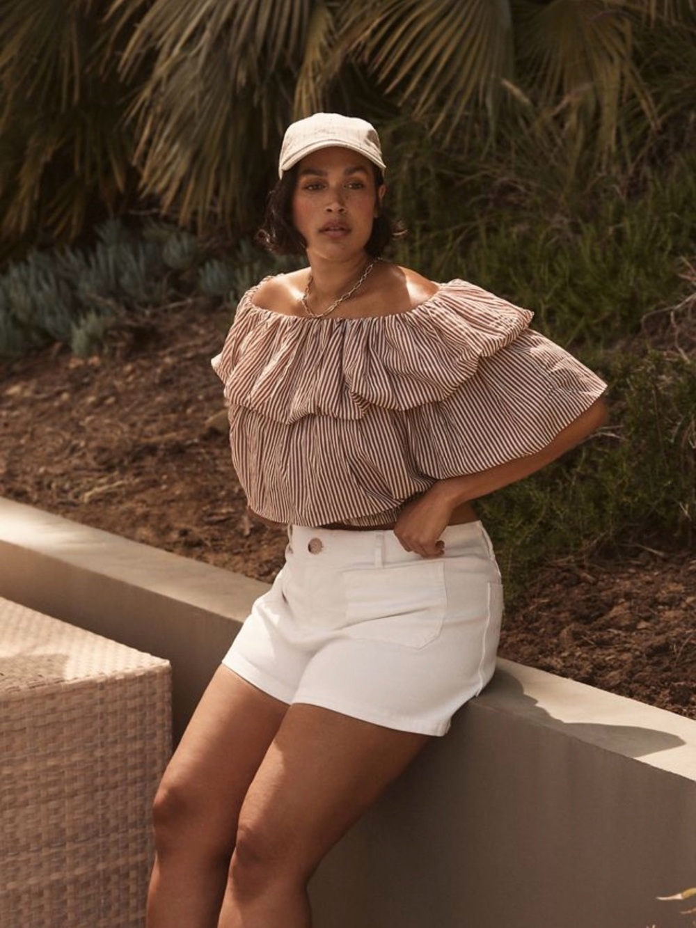 NWT Anthropologie Maeve Colette Denim High-Rise Shorts White Size 20W